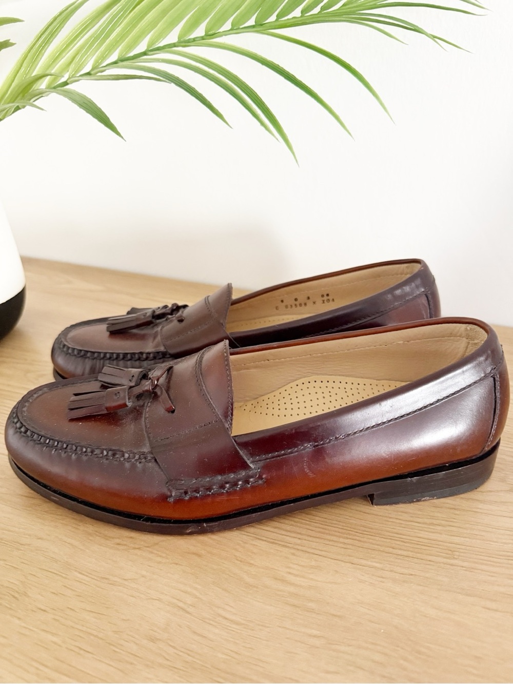 Vintage Cole Haan Men's Kiltie Pinch Tassel Leather Loafer Shoes Size 9 - Picture 3 of 7